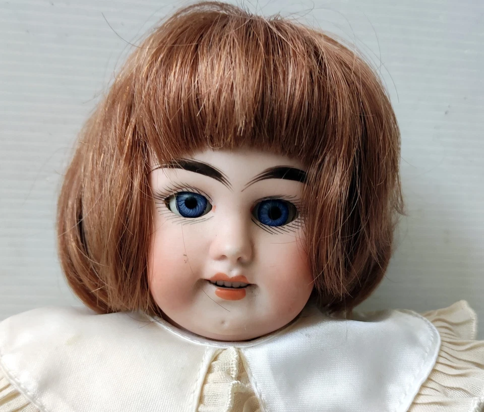 POPPY Testa Porcellana Marca J H Capelli Naturali Alto 40 CM 1910 - Immagine 2 di 4