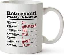 Funny Retirement Gifts for Women Men Dad Mom, 2024 Retirement Coffee Mug