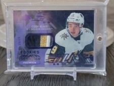 2019 SPx UD Black Obsidian Jerseys Rookies Purple /35 Cody Glass Rookie Patch RC