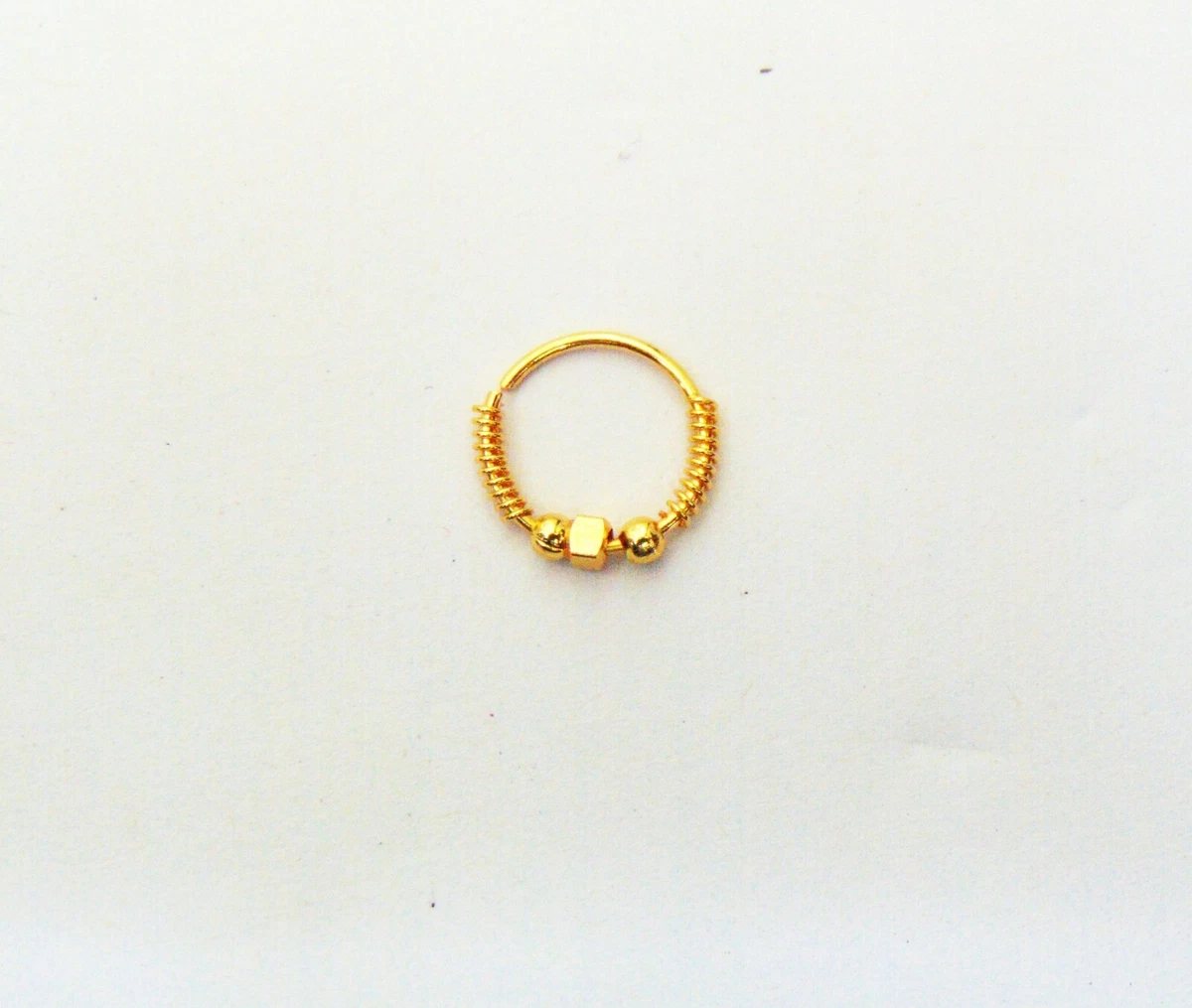 Indian Nath Gold Plated Wedding Hoop Nose Ring Women s Gift Nose Ear Pin Jewelry