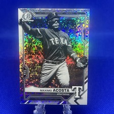 2021 Bowman Chrome Maximo Acosta  Black & White Mini Diamond #BCP-163