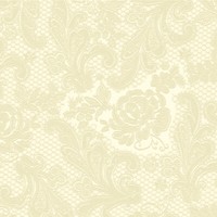 Servietten Lace Embossed Ivory 33 X 33 Cm Ppd 007254