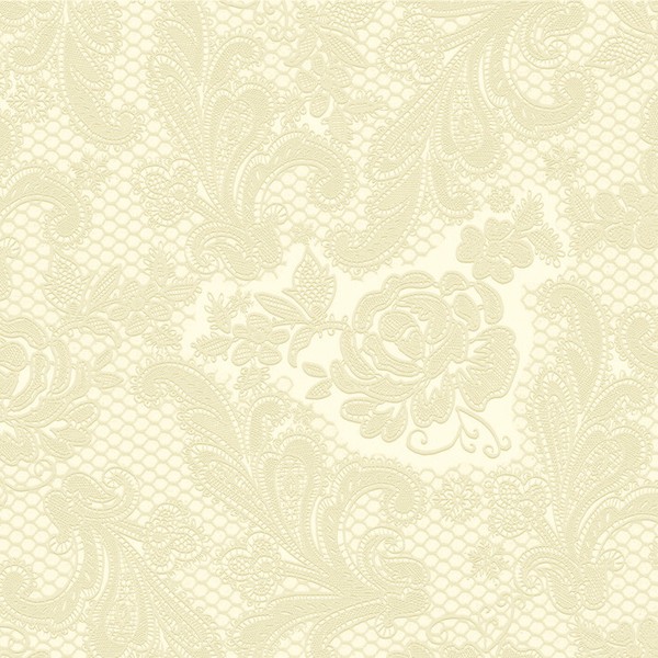 Servietten Lace Embossed Ivory 33 X 33 Cm Ppd 007254-image