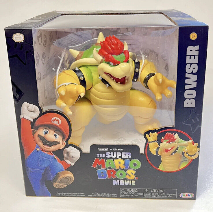 The Super Mario Bros. Movie 7 inch Feature Bowser Action Figure with Fire  Breathing Effects