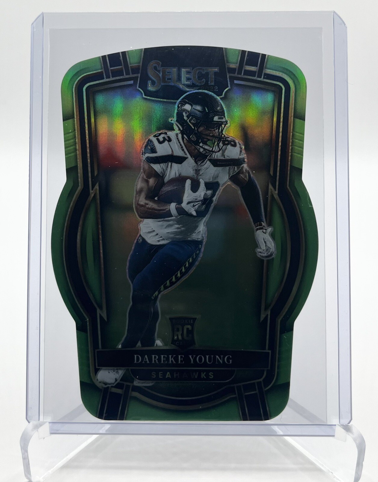 Dareke Young Panini Select #210 Die-Cut Neon Green