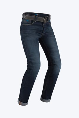 PMJ Caferacer Motorradjeans blau denim mit Protektoren und TWARON  Größe wählbar