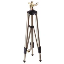 Brass Head Telescoping Tripod Impact Lawn Garden Sprinkler Adjustable 6358 Sq Ft