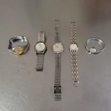 Vintage Watch Lot Of 5: Seiko, Citizen Elegance, Elgin, Waltham, Timex