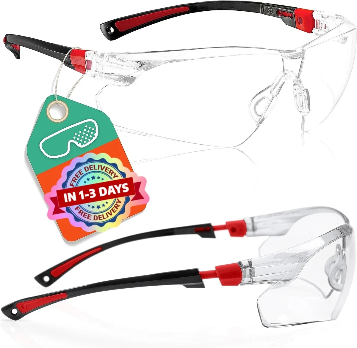 Gafas De Seguridad Profesionales Transparentes Para Trabajo Pesado  Resistentes.