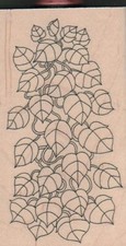 Leaves Extra Leaf 2 1/2 x 4 1/4" Rubber Stamp, Plant Stamp, Tree Stamp