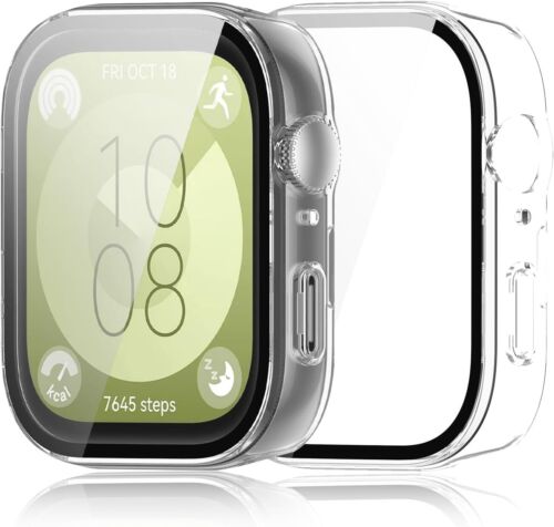 Hülle für Huawei Watch Fit 3 Schutzhülle Schutzglas Display Panzerfolie Full 9H - Bild 3 von 15