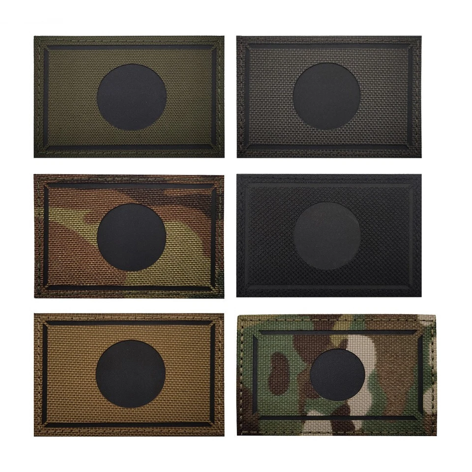 IR Reflective Japan Japanese Flag Sun Hook Loop Patch Stickers Fastener Badge - Image 2 of 4