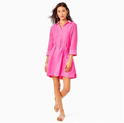 LILLY PULITZER PILAR LINEN TUNIC DRESS AURA PINK BARBIE BARBIECORE SMALL $218 | eBay LILLY PULITZER PILAR LINEN TUNIC DRESS AURA PINK BARBIE BARBIECORE SMALL $218 | eBay