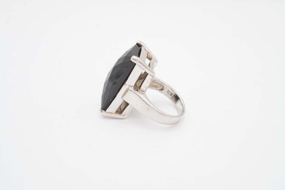 Sterling Silver 925 Black Tourmaline Ring Size 6 - Image 3 of 4