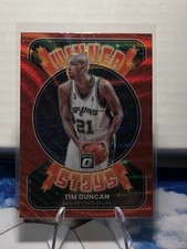 2021-22 Panini Donruss Optic Winner Stays Red Wave Prizm Tim Duncan #19 