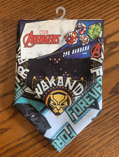 MARVEL AVENGERS 2 pack Bandana 17.5  x 17.5  Wakanda Forever Black Panther New
