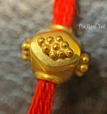 18k Solid Yellow Gold 6.8mm Fancy Granulation Spacer Finding Bead 1 