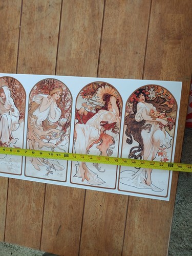 Die Jahreszeiten (1897) Alphonse Mucha Jugendstil Poster - Bild 4 von 4