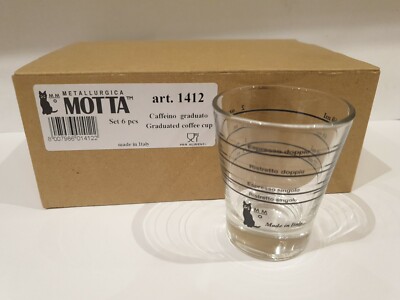 Motta Graduated Espresso Shot Glass 60ml x 2 made in Italy Motta Graduated Espresso Shot Glass 60ml x 2 made in Italy
