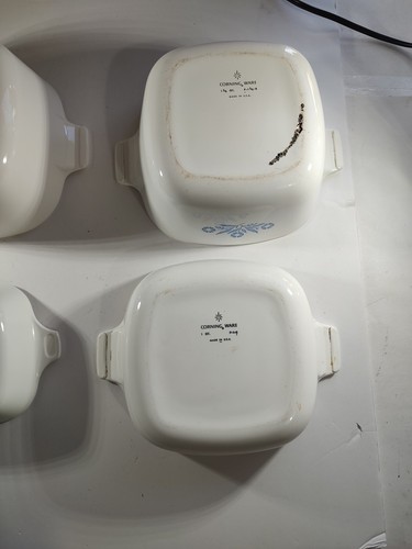 Corning Ware Casserole Dish Cornflower Pattern Lot Of 4 No Lids - Picture 9 of 20