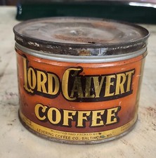 Lord Calvert Coffee vintage tin can decorative collectible advertising