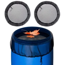 Mesh Cover for Rain Barrels - 2pcs 39in Rain Barrel Netting with Drawstring, ...