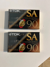 TDK SA 90 High Bias Type II Blank Audio Cassette Tapes Lot of 2 NEW Sealed