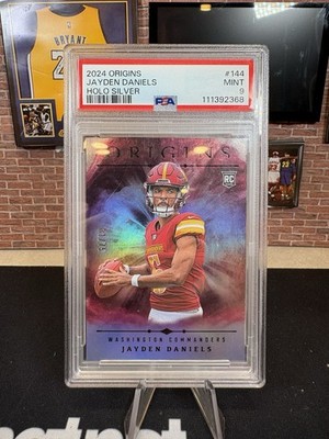 2024 Panini Origins - Holo Silver #144 Jayden Daniels /75 RC PSA 9 mint rookie