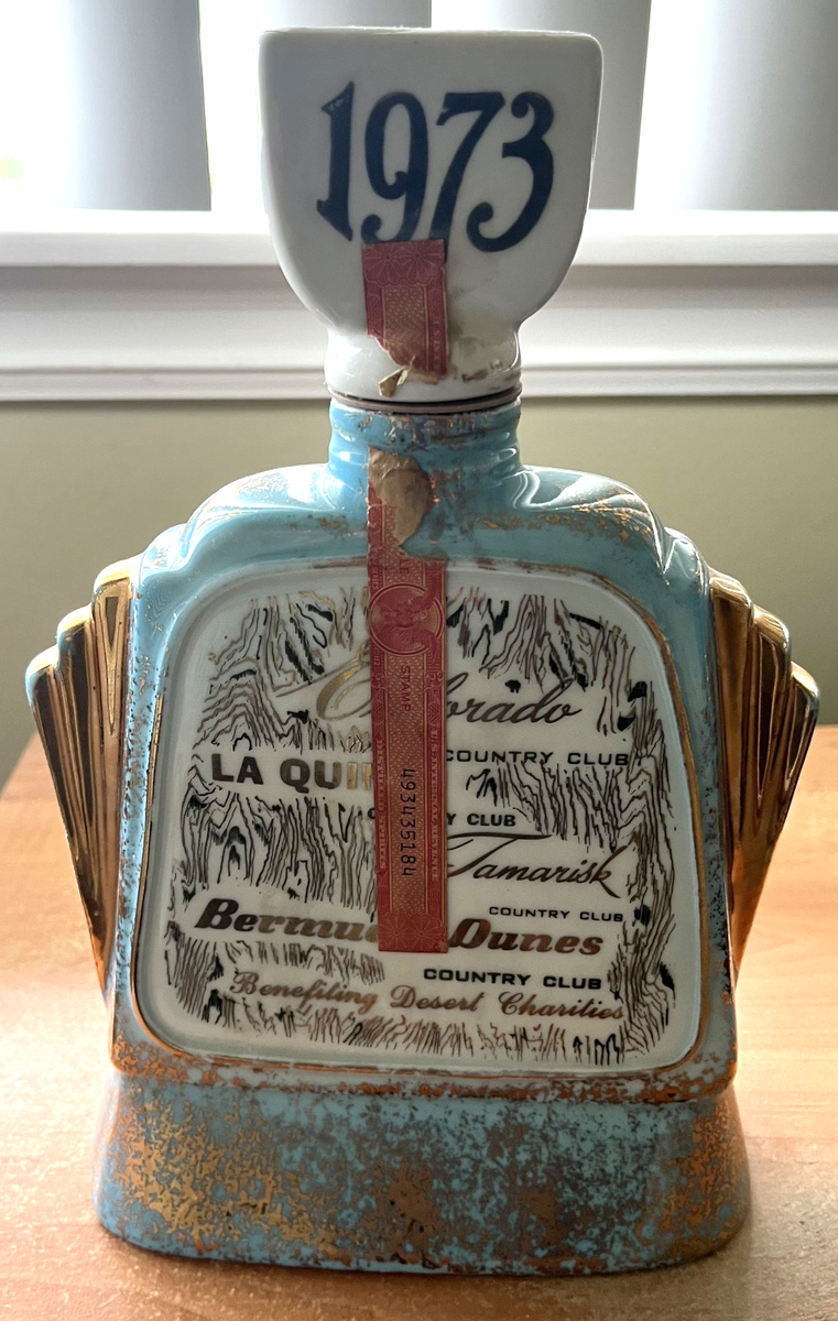 RARE 1973 BOB HOPE DESERT CLASSIC GOLF BOURBON/WHISKEY EMPTY