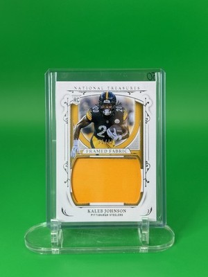 2025 National Treasures NFL Kaleb Johnson Framed Fabric #31/49 Steelers #FF-KJN