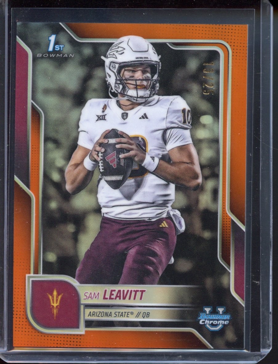 2025 Bowman U Chrome Sam Leavitt - 1st Prospect - Orange Refractor /25