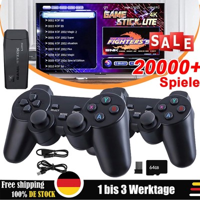 20000+ Klassische Videospiel konsole 4K HD Output Emulator TV 64G Wireless Gamep