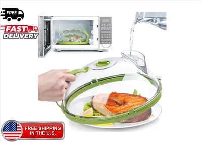 Microwave Splatter Cover with Steam Vent and Handle