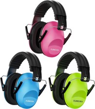 Floriogra 3 Pack Noise Canceling Headphones for Kids, Unisex, Blue green pink