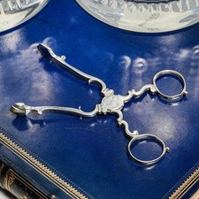 English Georgian Antique Sterling Silver English Sugar Nips Tea Tongs