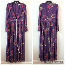 Mac Duggal 68558 Plunge Neck Chiffon Gown Purple Floral 10