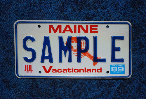 1989 Maine LOBSTER Sample License Plate