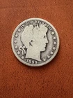 1899 Liberty Barber 90% Silver Half Dollar Coin 12 Grams, Diameter 30.66MM