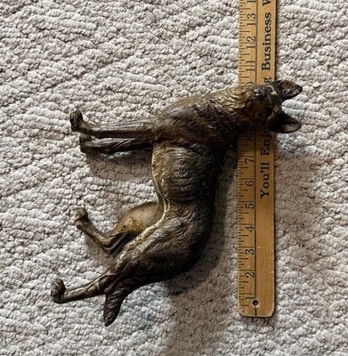 ANTIQUE HUBLEY GERMAN SHEPHERD DOG CAST IRON OFFICE DOOR STATUE WEIGHT DOORSTOP