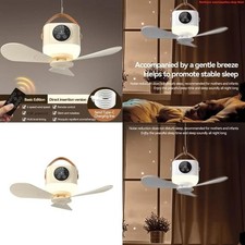 Ceiling Fan With Light USB Powered Portable Quiet Bedroom Dorm Camping Remote