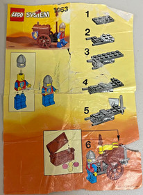 LEGO Castle Crusaders - 1463 Treasure Cart With Instructions . Complete. No box.