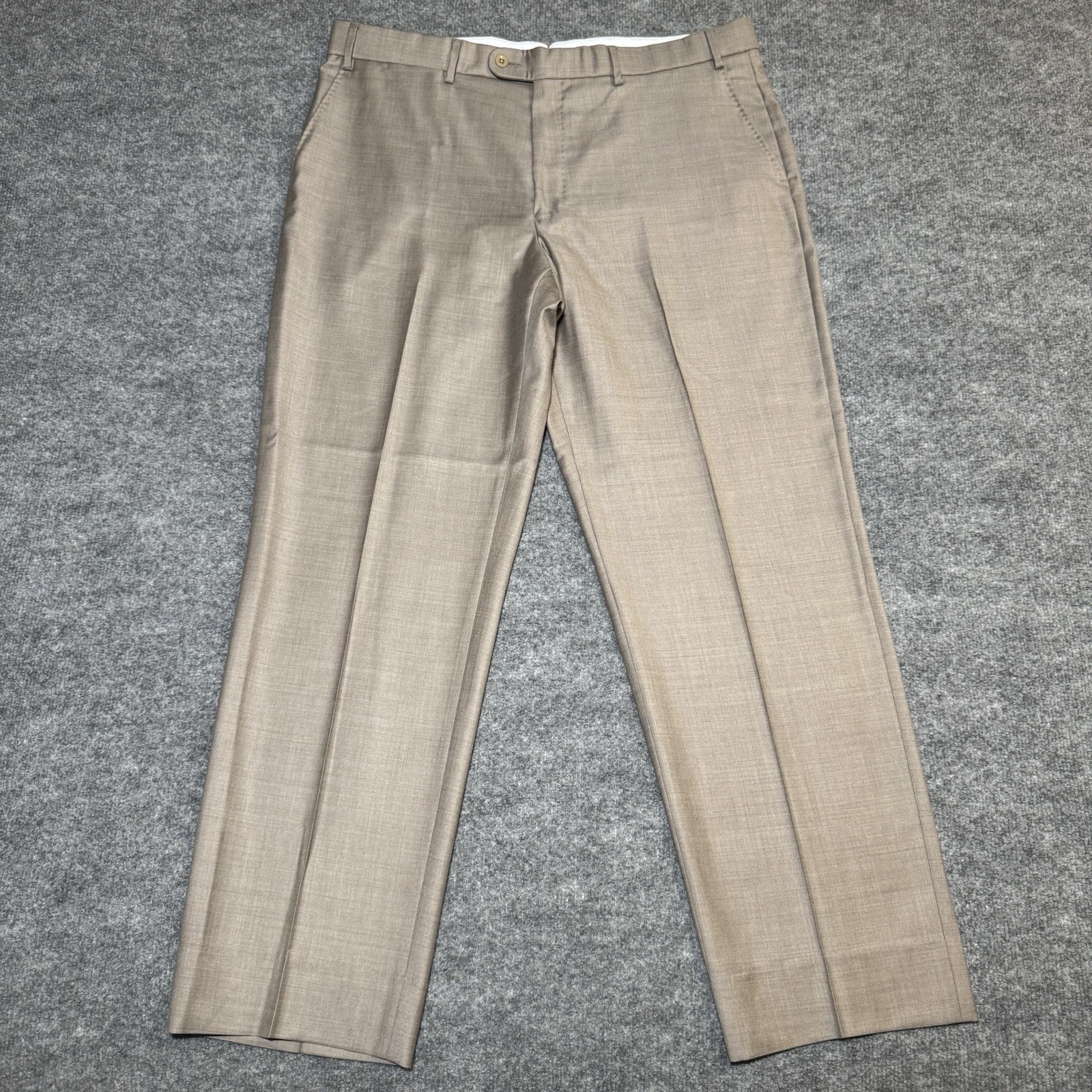 Vitale Barberis Canonico 6 East Pants Mens Slacks Wool Brown Tan 38x30