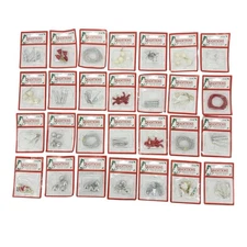 Vintage House Of Fabrics Inc Traditions Miniature Ornaments Craft Lot Of 28