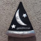 Fiesta One Size Black Wizard Hat Silver Moon & Stars Magicquest  — photo 1