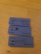 3 Vintage Sony 8, 16, 32 MB Memory Sticks for Legacy Digital Cameras
