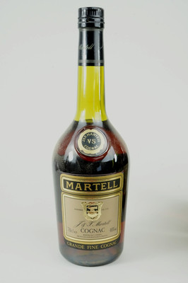 AUS SAMMLER NACHLASS - FLASCHE COGNAC -  ALTE FLASCHE MARTELL J & F MARTELL