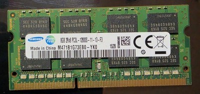Samsung 8GB 2Rx8 PC3L-12800s DDR3 SODIMM M471B1G73EB0 Memory