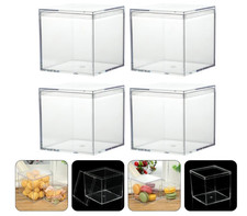 Cube Candy Gift Boxes, Containers/Model figure display 4pcs Square Cube