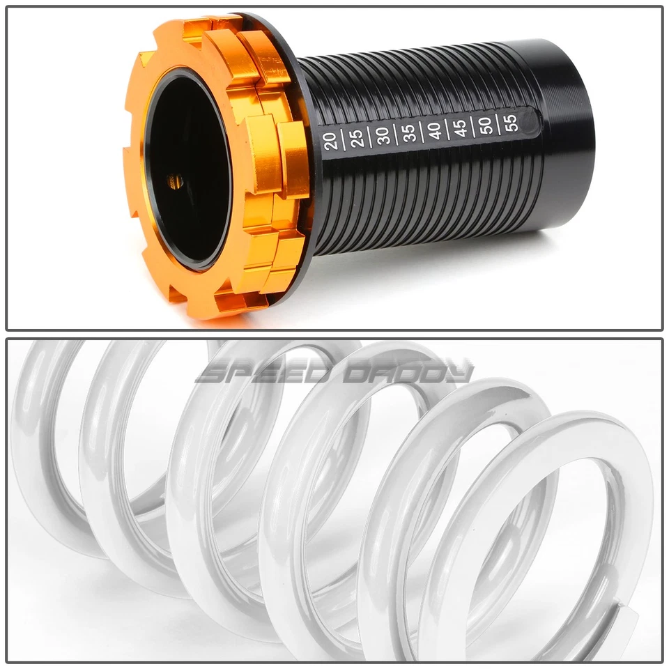 PARA 88-00 CIVIC EG EK/DC DESCENSO NEGRO ESCALA SUSPENSIÓN COILOVER RESORTE BLANCO Foto 2 de 4