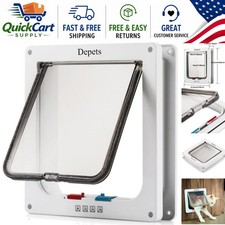 Durable ABS Cat Door with Transparent Flap - Perfect for Cats Medium Dogs